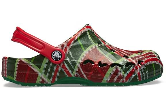crocs baya clog holiday plaid kelly green – Crocs Slides Collection for All-Day Comfort