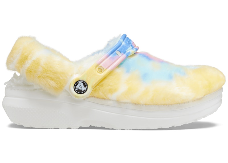 crocs classic clog fur sure yellow tie dye – Crocs Slides Collection for All-Day Comfort