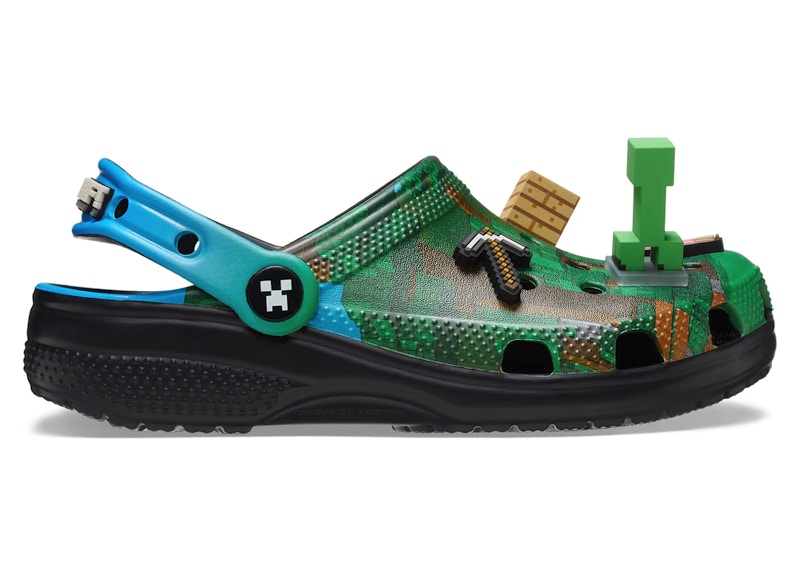 crocs classic clog minecraft dark forest kids – Crocs Slides Collection for All-Day Comfort