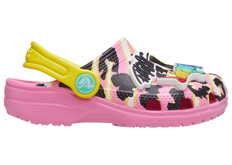 crocs classic clog ron english party animals cheetah pink gs – Crocs Slides Collection for All-Day Comfort