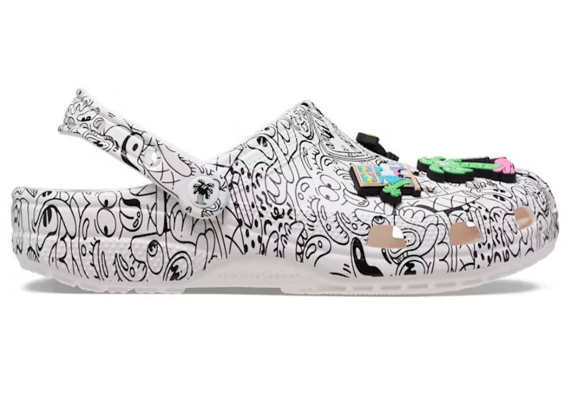 crocs classic clog steven harrington quickstrike white black – Crocs Slides Collection for All-Day Comfort