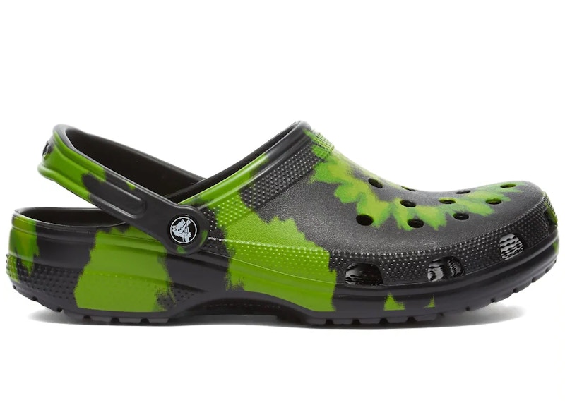 crocs classic clog tie dye black lime punch – Crocs Slides Collection for All-Day Comfort