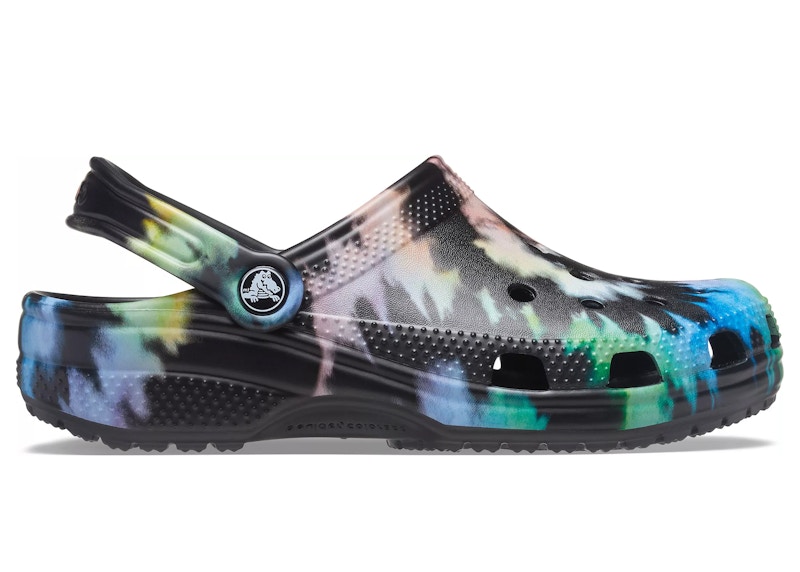 crocs classic clog tie dye black multi-color – Crocs Slides Collection for All-Day Comfort