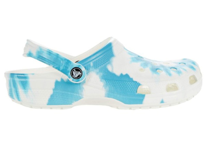 crocs classic clog tie dye digital aqua – Crocs Slides Collection for All-Day Comfort