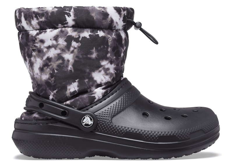 crocs classic lined neo puff boot tie dye black – Crocs Slides Collection for All-Day Comfort