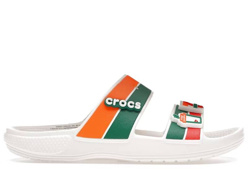 crocs classic sandal 7-eleven white – Crocs Slides Collection for All-Day Comfort