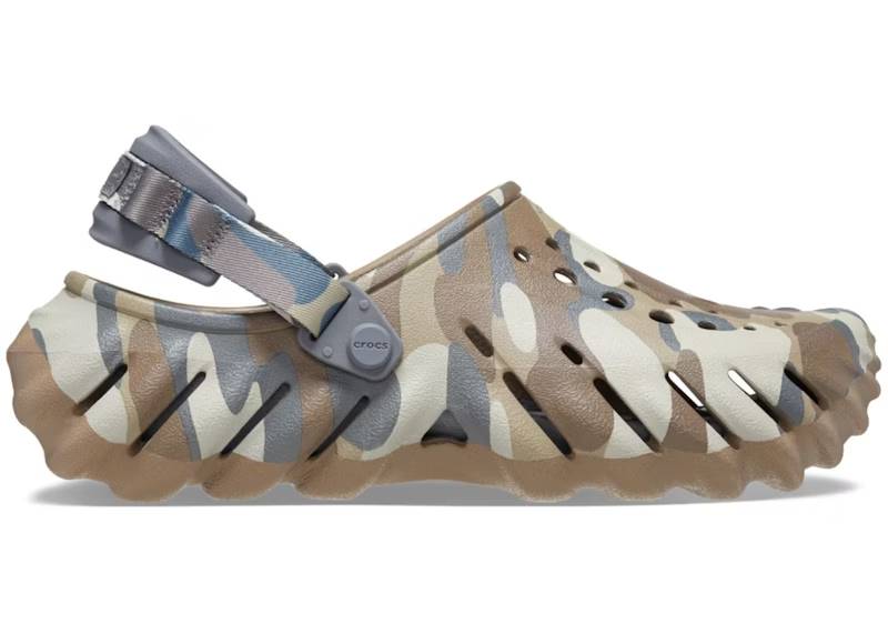 crocs echo redux clog camo charcoal green – Crocs Slides Collection for All-Day Comfort
